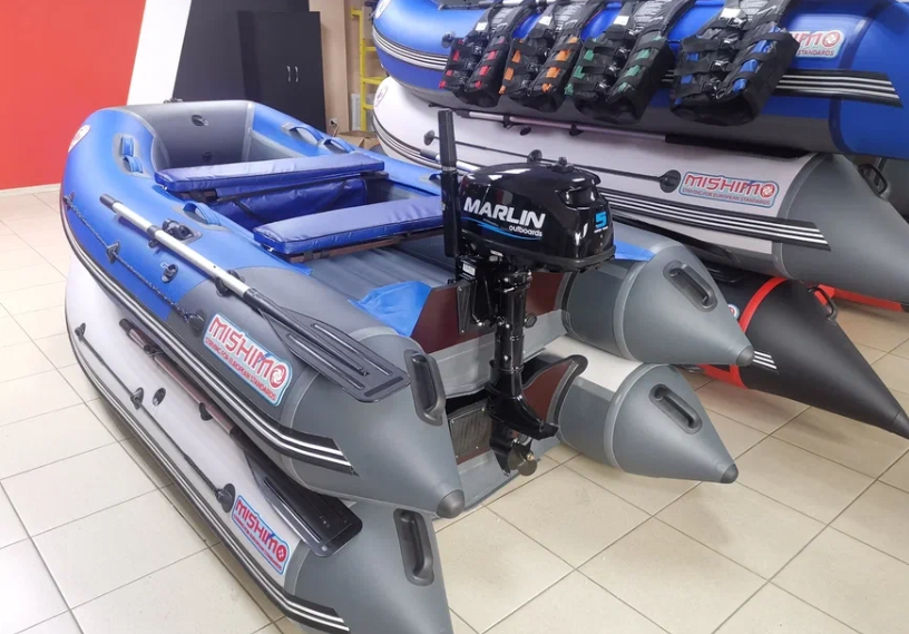 КОМПЛЕКТ ЛОДКА MISHIMO LITE 315 + МОТОР 5л.с в Ессентуках