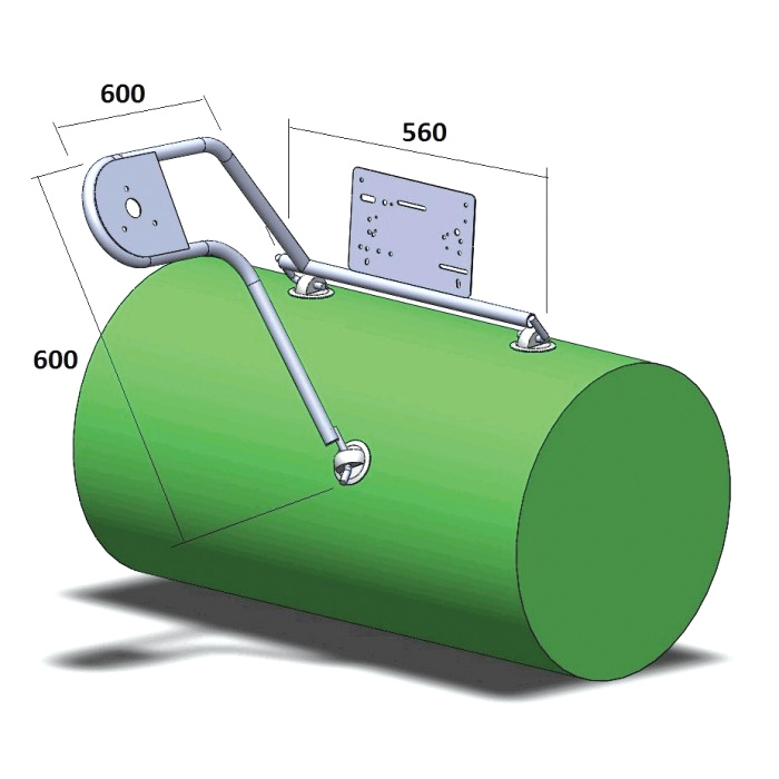 Стойка рулевая с креплением на баллон надувной лодки 25мм в Ессентуках