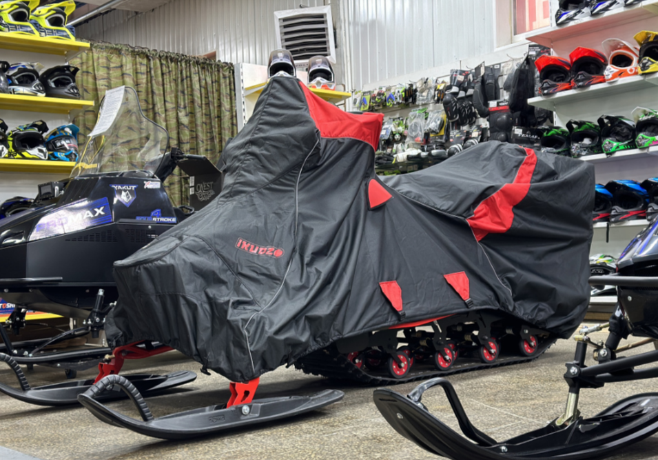 Чехол транспорт. снегохода IKUDZO HUNTER черно-красный Оксфорд ПРЕМИУМ качества с лого IKUDZO в Ессентуках