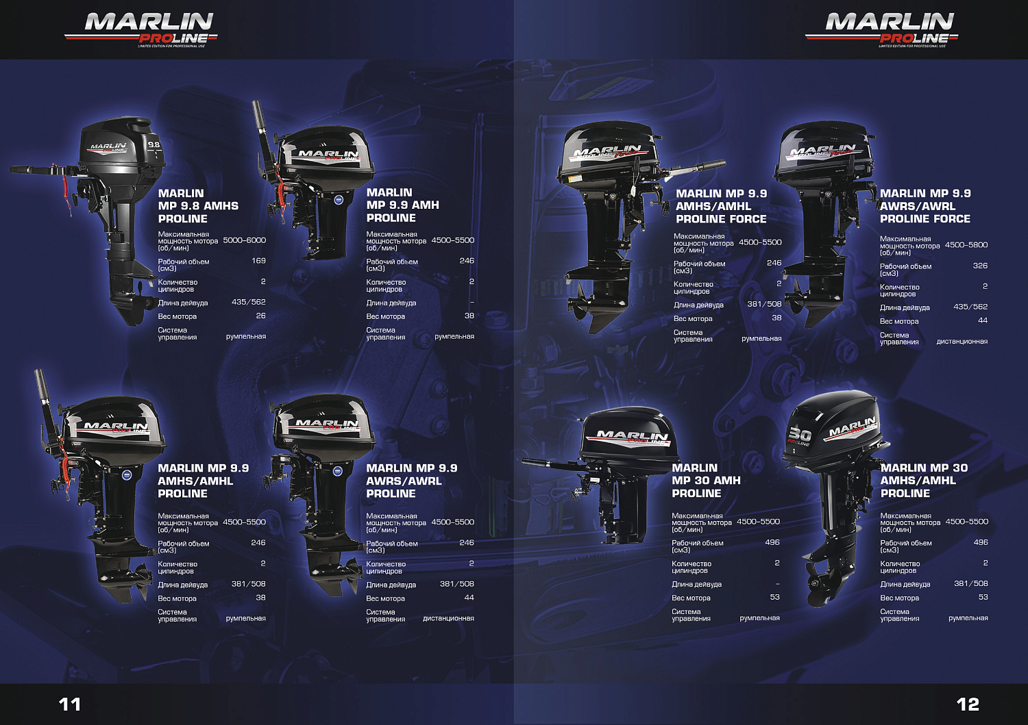 Лодочный мотор MARLIN PROLINE MP 50 AWR ПОД ВОДОМЕТ в Ессентуках