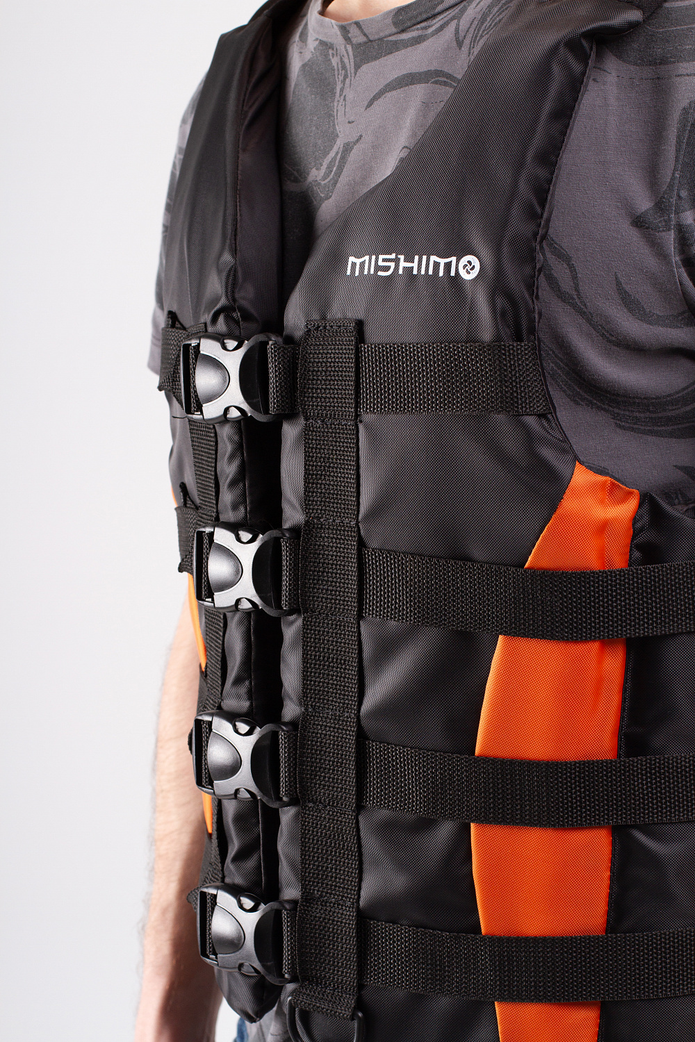Жилет спасательный MISHIMO PRO Премиум качества Черно-оранжевый в Ессентуках
