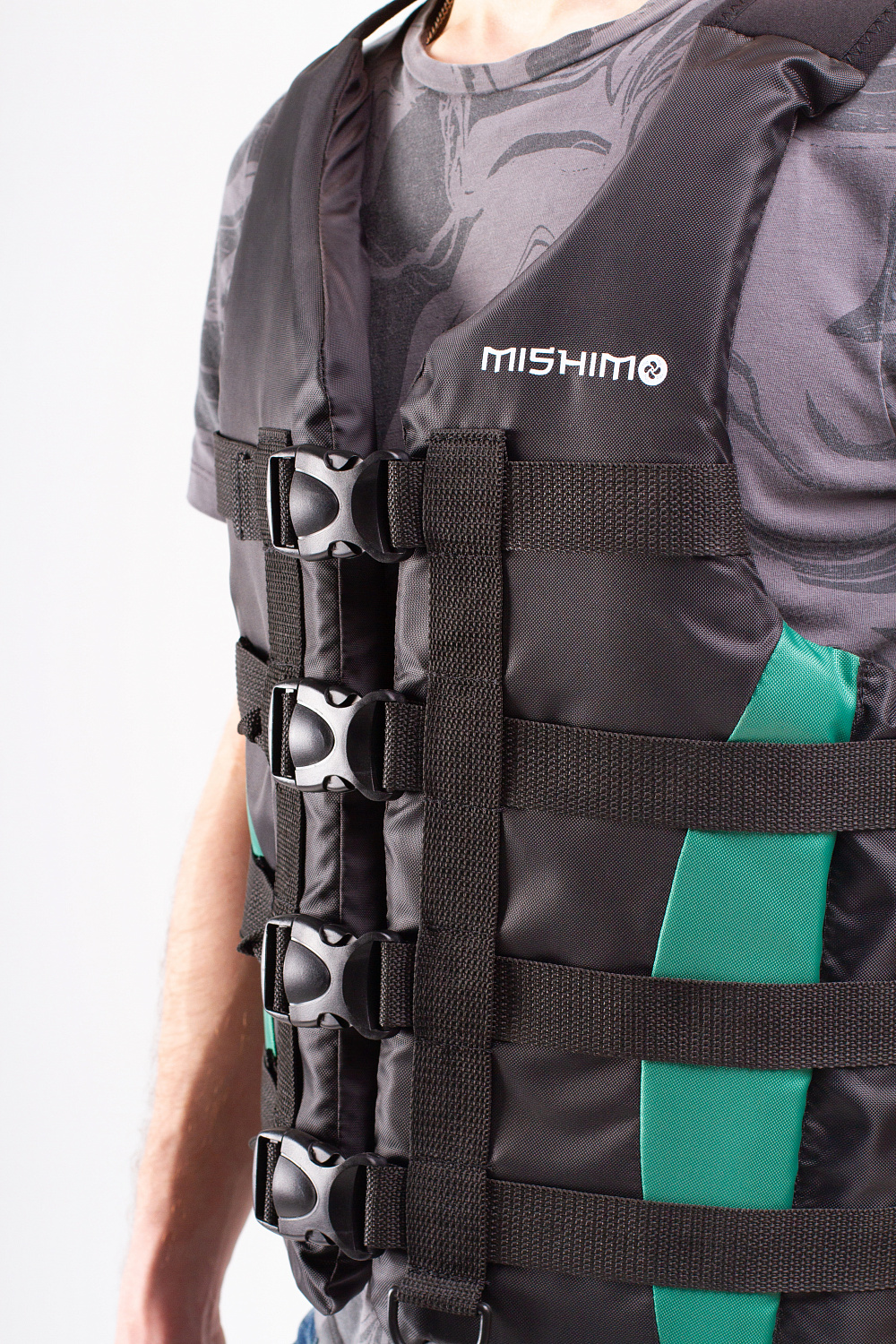 Жилет спасательный MISHIMO PRO Премиум качества Черно-зеленый в Ессентуках