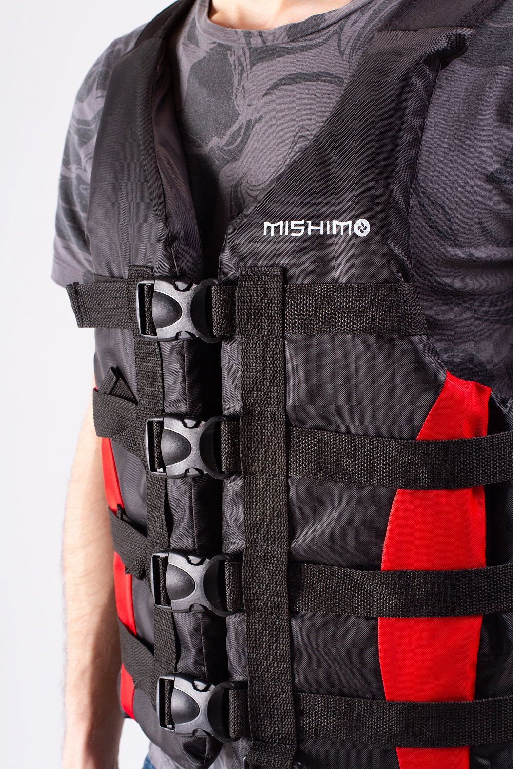 Жилет спасательный MISHIMO PRO Премиум качества Черно-красный в Ессентуках