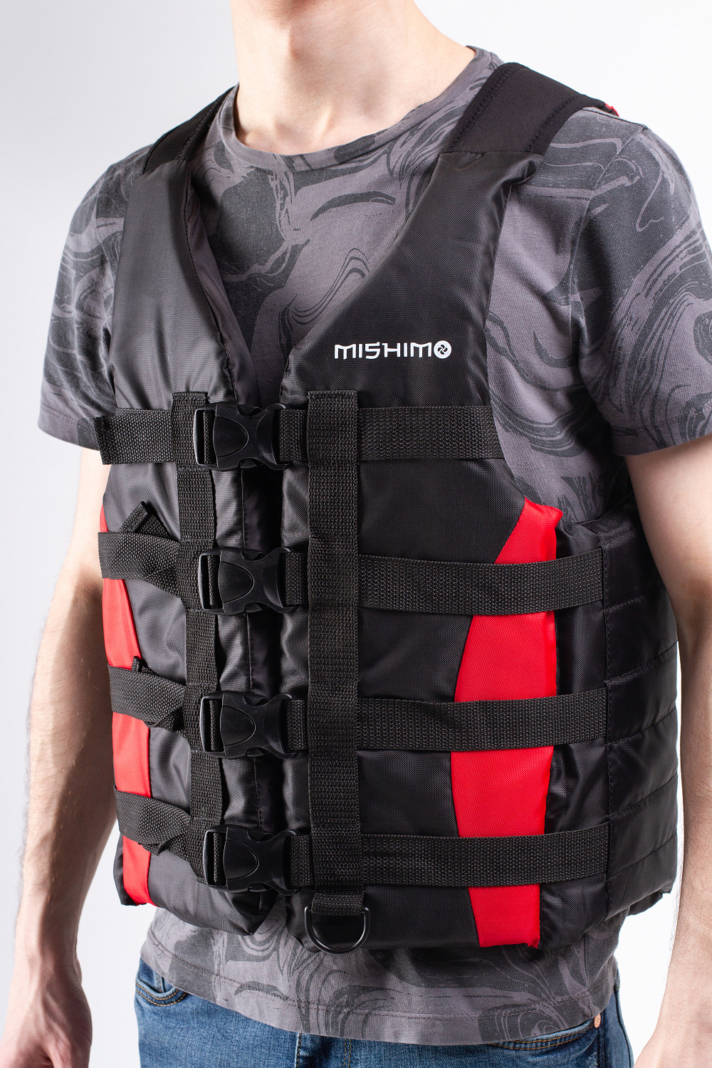 Жилет спасательный MISHIMO PRO Премиум качества Черно-красный в Ессентуках